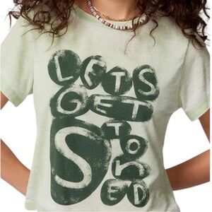 Urban Outfitters Lets Get Stoned Baby T Shirt Green Size XL